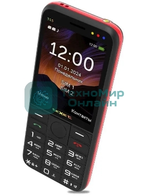 Мобильный телефон TeXet TM-315 черный-красный