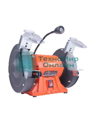 Станок заточной PATRIOT Expert GM 200 L, подсветка, 550Вт, 2980об/мин, 200мм диск, А36/А60 зерн, посадочный 16 мм, асинхронный, адаптер на круги 32 мм