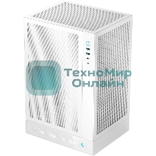 Компьютерный корпус Deepcool CH170 DIGITAL белый без БП mATX 1x120мм 1xUSB 2.0 1xUSB 3.0 audio bott PSU
