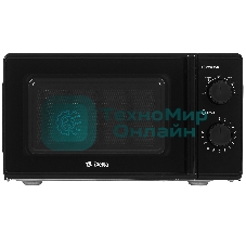 Микроволновая печь Delta DL-85L20 черный, 20 л, 700 Вт, переключатели - поворотный механизм