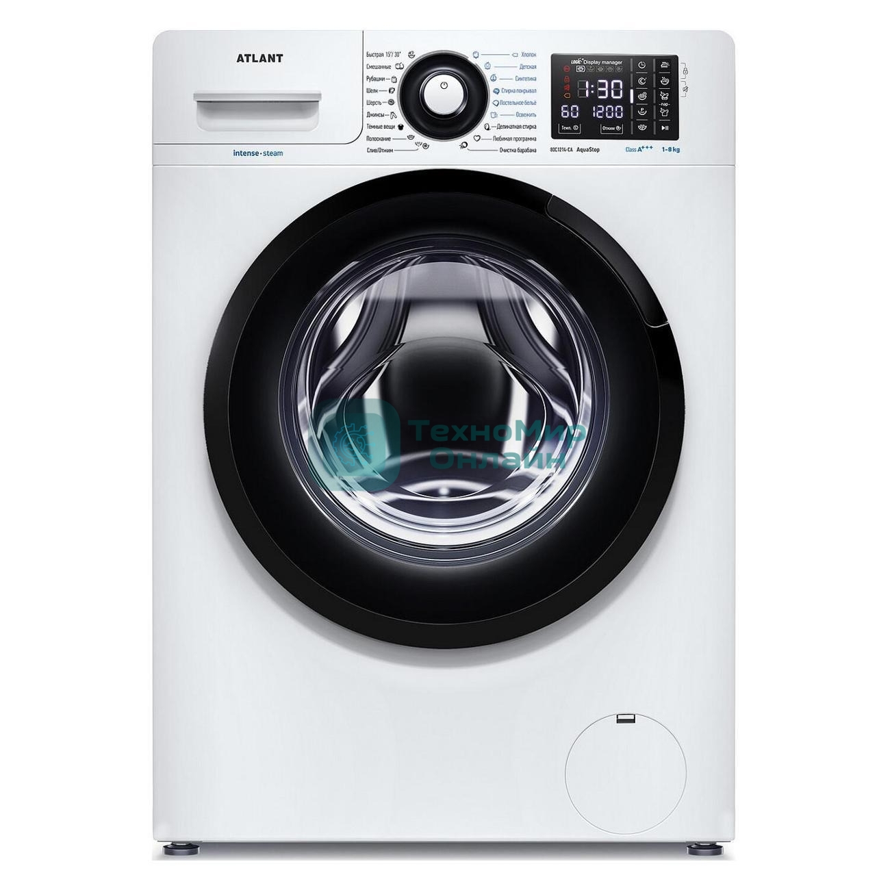 Стиральная машина ATLANT СМА-80С1214-СА-02 белый, загрузка фронтальная 8 кг, 1200 об/мин., класс: A+++