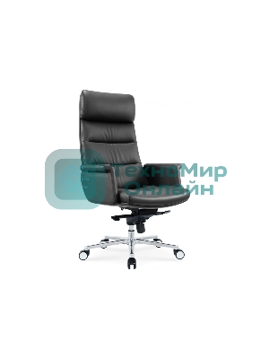 Кресло Cactus CS-LBK-AMSTERDAM черный, кожа, 120 кг, подголовник, механизм качания