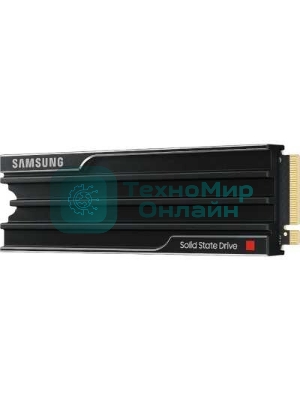 Накопитель SSD 2Tb Samsung 9100 PRO, M.2, PCI-E 5.0 x4, TLC 3D NAND R/W - 14700 (14800)/13400 (13300) Mb/s с радиатором