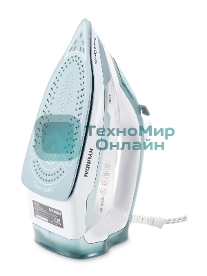 Утюг Hyundai H-SI01223 белый/изумрудный, 3000 Вт, 25 г/мин, 220 г/мин, 420 мл