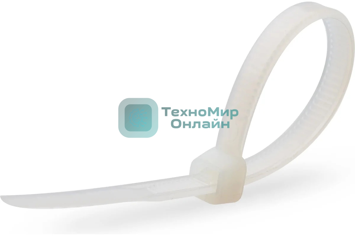 Нейлоновые стяжки Fortisflex КСС 4х300 мм белый 100 штук