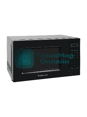 Микроволновая печь HOME HDM207BB черный, 20 л, 700 Вт, переключатели - кнопки, поворотный механизм