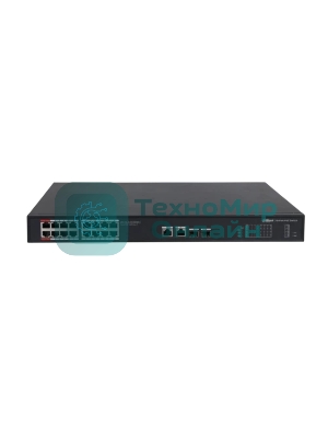 Коммутатор Dahua DH-PFS3220-16GT-240, 16×1 Гбит/с + 2×1 Гбит/с SFP, неуправляемый