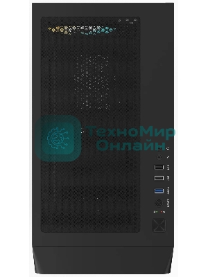 Корпус Gigabyte C103G Glass Black, Midi-Tower, чёрный, закалённое стекло, ARGB подсветка, 1 x 120 мм (в комплекте)