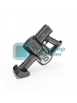 Пылесос вертикальный BQ VCA1000W серый/красный, питание от аккумулятора, 160 Вт, уборка сухая/влажная, пылесборник 0.5 л, работа от АКБ max 50 мин