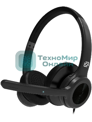 Гарнитура Oklick HS-L800 чёрный, проводная, USB