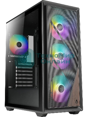 Компьютерный корпус Azza Forest черный без БП ATX 4x120мм 4x140мм 2xUSB 3.0 audio bott PSU