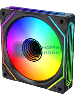 Вентилятор для корпуса Bloody BD-CF120ARGB5 LCD ARGB черный, 120 мм, 1600 об/мин, 26 дБ, 4 pin