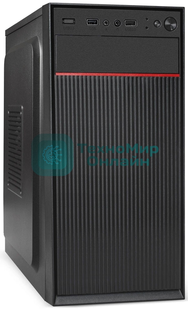Компьютерный корпус Minitower ExeGate BAA-113-UNS500 (mATX, БП UNS500 с вент. 12см, 2*USB, аудио, черный)