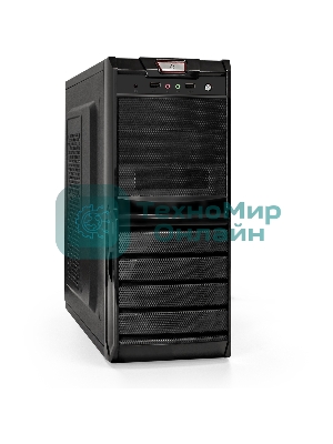 Компьютерный корпус ExeGate EX278398RUS Miditower ExeGate XP-329S Black, ATX, (XP450, Black,120мм), 2хUSB, Audio