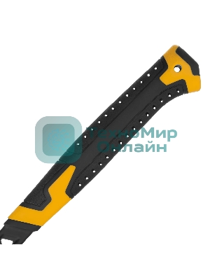 Молоток-гвоздодер Denzel 450 г, цельнокованый, боек с магнитом, двухкомп. обрезин. рук-ка