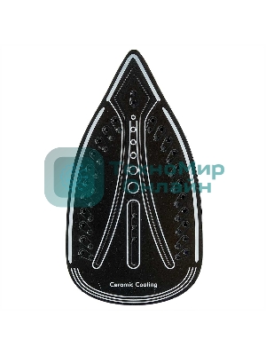 Утюг Delta DL-353 черный с фиолетовым, 2400 Вт, 28 г/мин, 135 г/мин, 350 мл