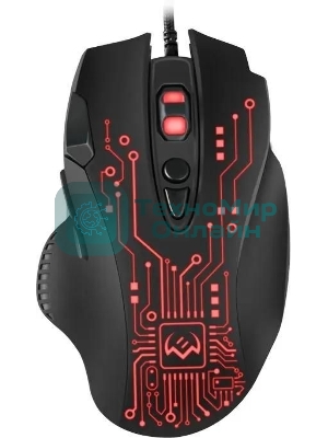 Мышь проводная SVEN RX-G715 черный, 3200 dpi, USB, кнопки - 8
