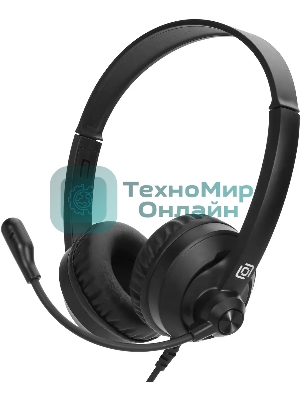Гарнитура Oklick HS-M500 чёрный, проводная, USB