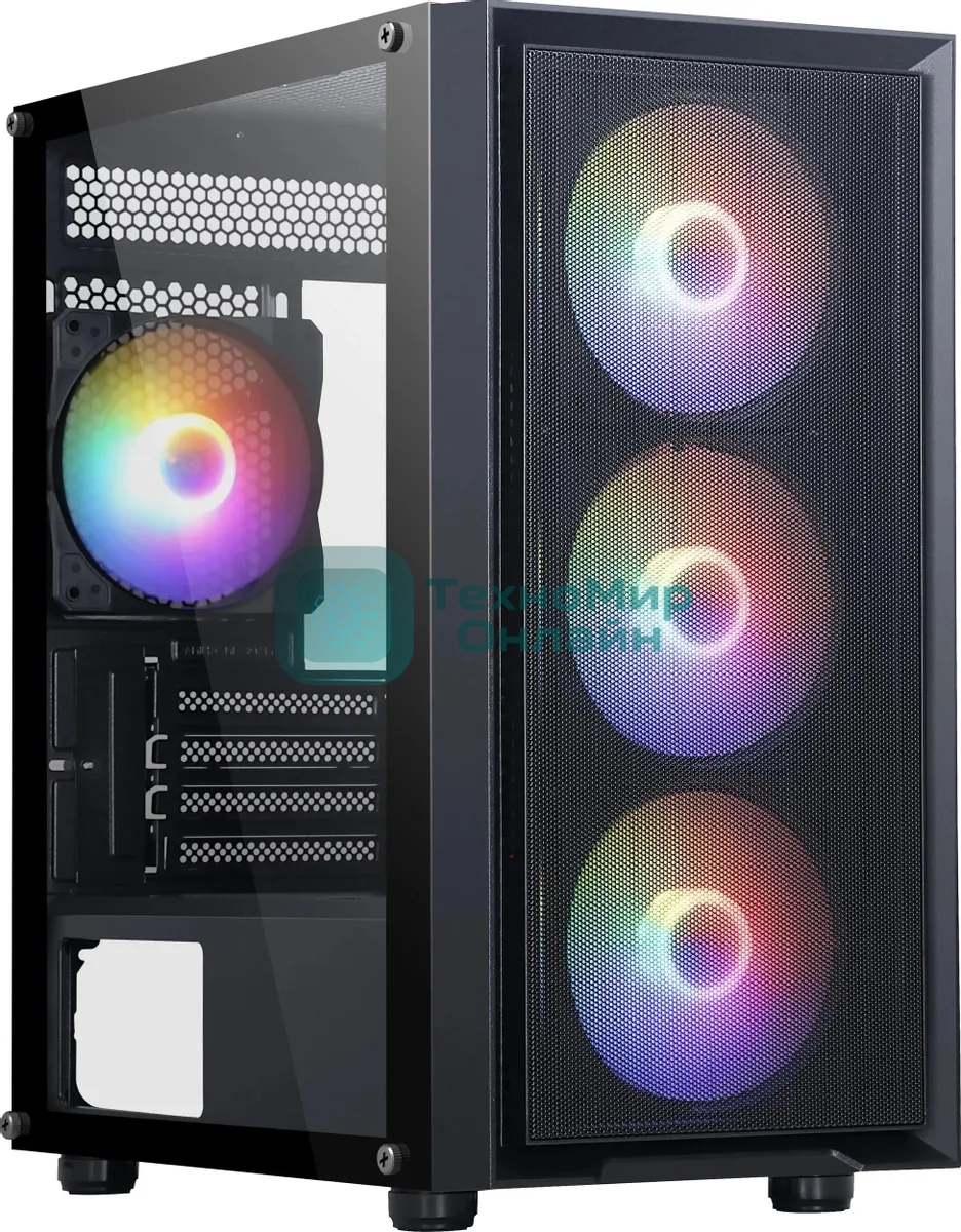 Компьютерный корпус Accord M203 черный без БП mATX 2xUSB 2.0 1xUSB 3.0 1xUSB3.1 audio bott PSU