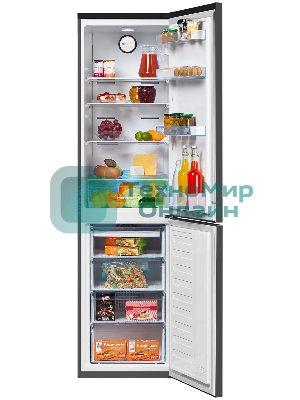 Холодильник Beko B3R0CNK332HG темно-серый двухкамерный 200/100л морозилка снизу, No Frost
