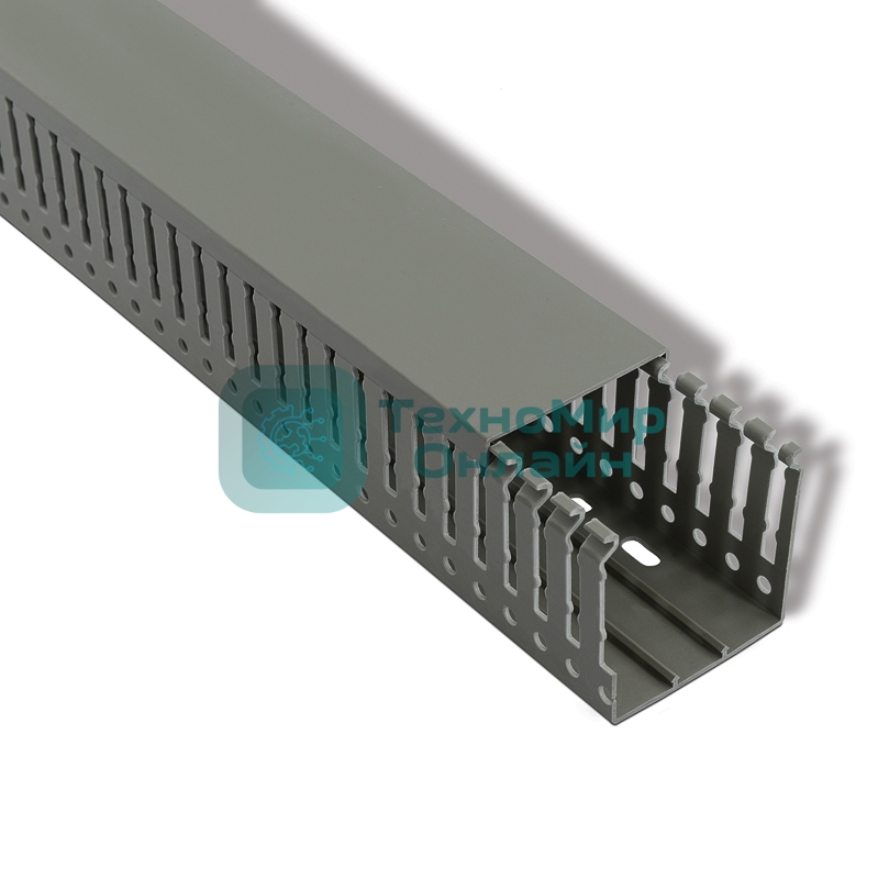 Кабель-канал Rexant перфорированный самоклеящийся 40х40 серый (паз 4 мм, зуб 6 мм)