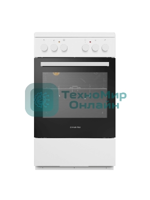 Плита электрическая Maunfeld MEC55CW07 белый, конфорок 4 шт, духовка 60 л, 50 см x 85 см x 60 см