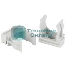 Держатель для труб (клипса) ЭРА CLIP-32 cерая d32 мм