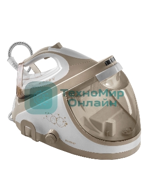 Парогенератор электрический Endever Delta-400, белый/бежевый, мощность 2600 Вт, пост. подача пара 140 г/мин, макс. паровой удар до 400 г/мин