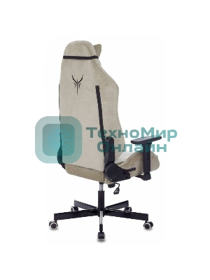 Кресло игровое Бюрократ Knight N1 Fabric бежевый Light-21, с подголов. крестовина металл