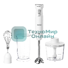 Блендер погружной BBK KBH1401 белый, 1100 Вт, плавная регулировка, турбо