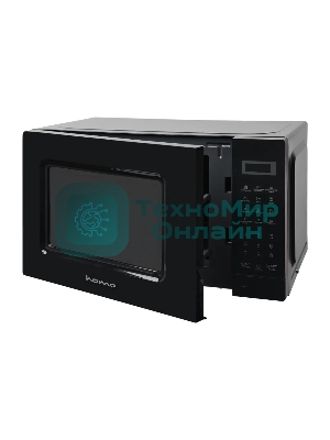 Микроволновая печь HOME HDM207BB черный, 20 л, 700 Вт, переключатели - кнопки, поворотный механизм