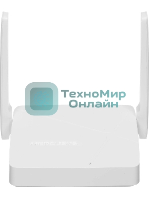 Роутер Mercusys MR20 AC750 Dual-Band Wi-Fi RouterSPEED: 300 Mbps at 2.4 GHz + 433 Mbps at 5 GHzSPEC: 2× Fixed External Antennas, 2× 10/100 Mbps LAN Ports, 1× 10/100 Mbps WAN PortFEATURE: Router/Access Point Mode Mode, WPS/Reset Button, IPTV, IPv6, Parental Controls
