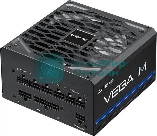 Блок питания Chieftec Vega M PPG-750-C (ATX 3.1, 750W, 80 PLUS GOLD, Active PFC, 135mm fan, Gen5 PCIe, Full Cable Management) Retail