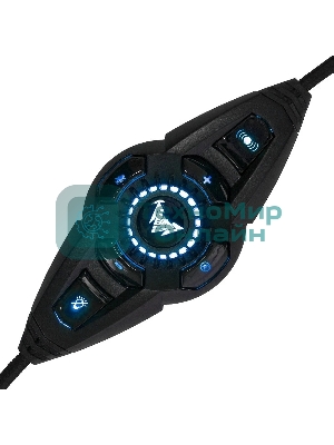 Гарнитура Crown CMGH-3101 чёрный/синий, проводная, подсветка