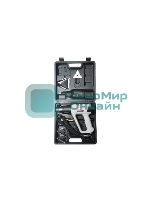 Фен технический ИНТЕРСКОЛ ФЭ-2000ЭМ, 2000Вт,50-600°С,поток 300-500л/мин,дисплей,0.77кг 385.0.1.00