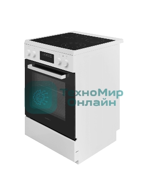 Плита электрическая Maunfeld MEC611CW09TD белый, конфорок 4 шт, духовка 59 л, 60 см x 85 см x 63 см