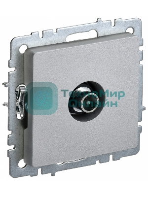 Розетка телевизионная проходная IEK BRITE РТВ10-0-БрА алюминий