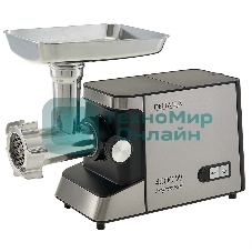 Мясорубка электрическая DELTA LUX DE-605M черный, 4500 Вт, 2.8 кг/мин, реверс, защита от перегрузки, насадки - 5