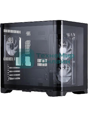 Компьютерный корпус 1STPLAYER UVIEW UV5 ARGB черный mATX 3x120мм ARGB fans UV5-BK-2FC7R-1FC7