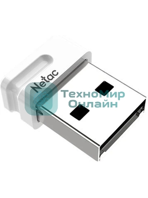 Флешка USB Netac U116 mini (NT03U116N-064G-32WH), 64Gb, USB 3.2, R/W 90/30, белый