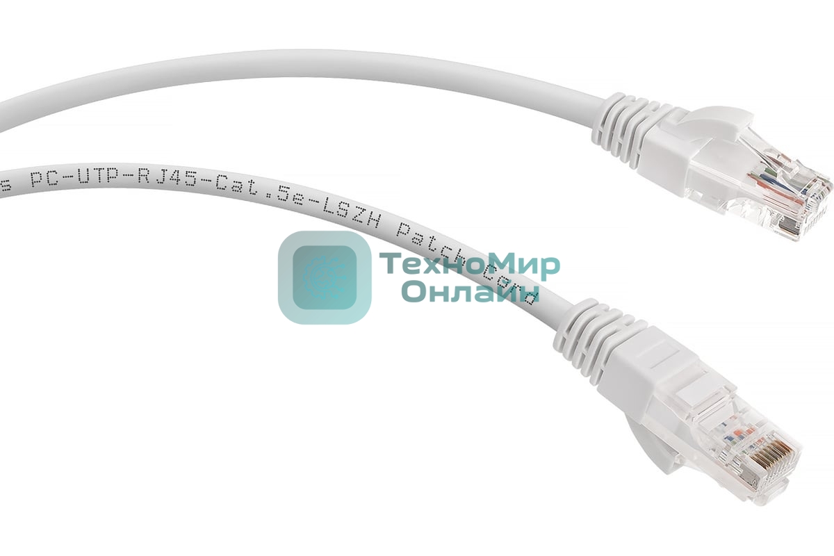 Шнур комм. Cabeus, Cat.5e, неэкр., U/UTP, RJ45/RJ45, PVC, AWG24, 0.3м, красный