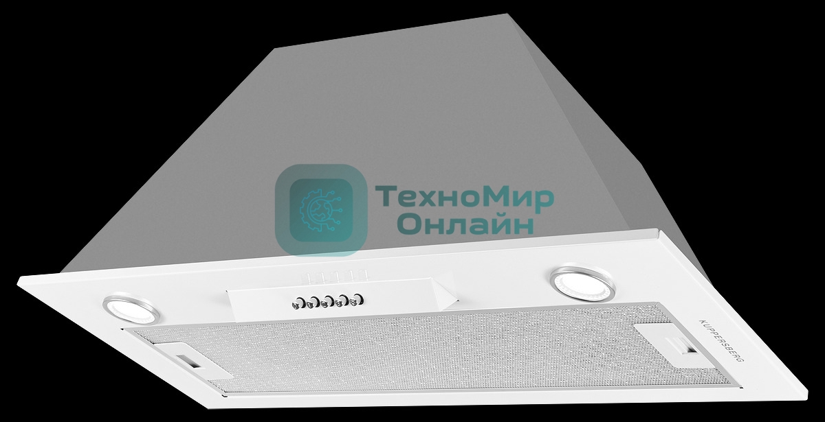 Вытяжка встраиваемая Kuppersberg Inlinea 70 WX белый/нержавеющая сталь, 70 см, 1300 куб. м/ч, 41 дБ