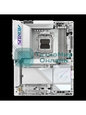 Материнская плата Gigabyte X870E AORUS PRO ICE, AM5, AMD X870E, 4xDDR5, 4xSATA, 4xM.2, 1xPCI-E 5.0 x16, 1xPCI-E 4.0 x4, 1xPCI-E 3.0 x4, 1xHDMI, 2xUSB-C, 1x 2.5Gb LAN, 2xUSB-A 3.2 Gen 2, 3xUSB-A 3.2 Gen 1, 2xUSB-A 2.0, 2x3.5 мм, TOSLINK, 7.1, 2xUSB4, 4xUSB-A 3.2 Gen 1, ATX