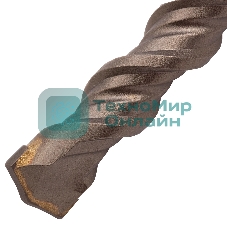 Бур по бетону Denzel двойная спираль, Cobalt W-tip, 18x310 мм, SDS PLUS