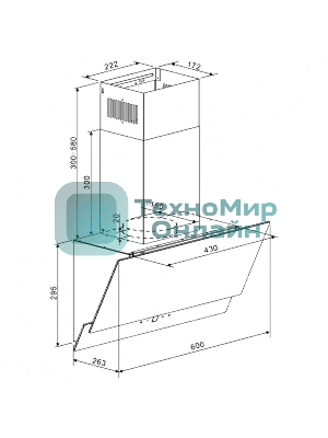 Вытяжка каминная Zigmund & Shtain K 151.6 W белый, 60 см, 650 куб. м/ч, 55 дБ