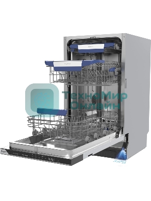 Встраиваемая посудомоечная машина Бирюса DWB-410/5, черный, 44.8 см, 10 компл., 42 дБ, класс A+++