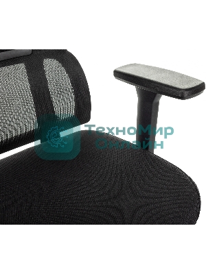 Кресло Бюрократ MC-711N-H черный, сетка, подголовник