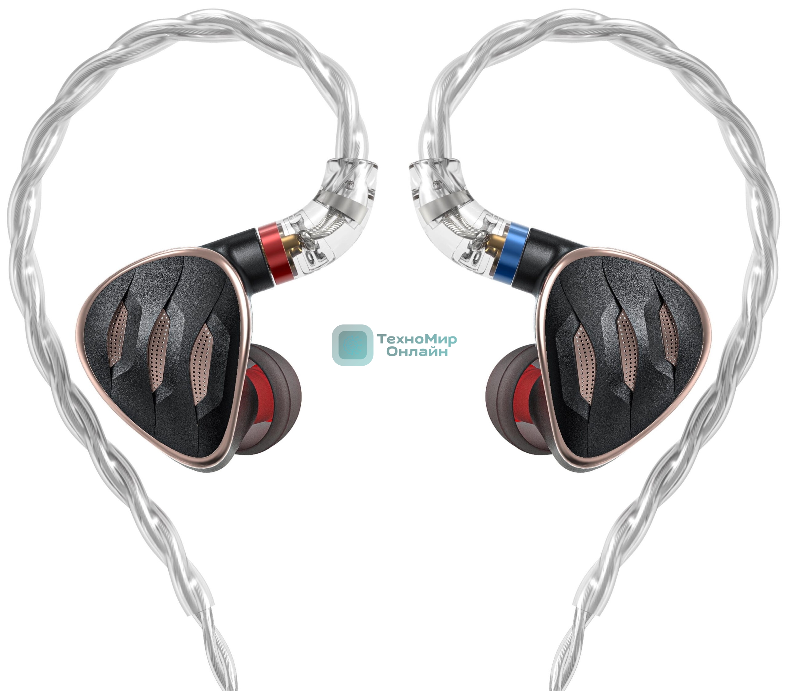 Проводные наушники FiiO FH5s черный/медный, внутриканальные, Jack 3.5/2.5/4.4 мм, сменные штекеры