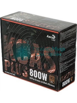 Блок питания Aerocool/Formula KCAS-800W, 800Вт, PLUS 80 PLUS Bronze, 120мм, черный