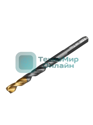 Набор сверл по металлу Denzel 1,5-6,5 мм, HSS-Tin, Golden Tip, 13 шт